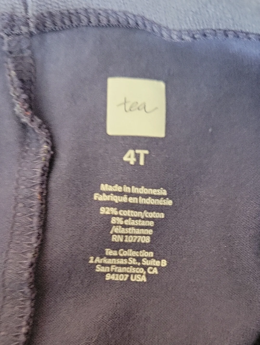 Tea NWOT Girls Legging Set Sz 4T
